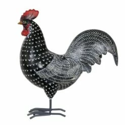 11.81" Resin Polka Dot Rooster Statue Black/White - Exhart 15 11.81" Resin Polka Dot Rooster Statue Black/White - Exhart -Cheap Garden Decor Store unnamed file 555