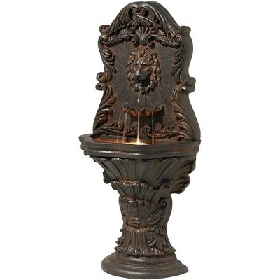 John Timberland Antiqued Outdoor Wall Water Fountain with LED Light 50" Floor Imperial Lion for Garden Yard 7 John Timberland Antiqued Outdoor Wall Water Fountain with LED Light 50" Floor Imperial Lion for Garden Yard - Image 5