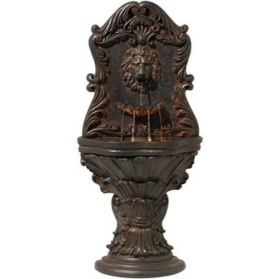 John Timberland Antiqued Outdoor Wall Water Fountain with LED Light 50" Floor Imperial Lion for Garden Yard 8 John Timberland Antiqued Outdoor Wall Water Fountain with LED Light 50" Floor Imperial Lion for Garden Yard - Image 6