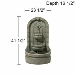 John Timberland English Outdoor Wall Water Fountain 41 1/2" High Three Tier for Yard Garden Patio Deck Home Hallway -Cheap Garden Decor Store unnamed file 5572