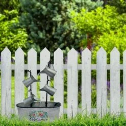 Backyard Expressions 33.3" Metal Galvanized Water Jug Garden Fountain Gray -Cheap Garden Decor Store unnamed file 5576