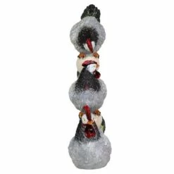 12.4" Resin Stacked Chicken and Egg Statue Black/White/Gray - Exhart -Cheap Garden Decor Store unnamed file 563
