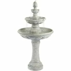 John Timberland Italian Outdoor Floor Water Fountain 44" High 3 Tiered Pineapple Bowls for Yard Garden Patio Deck Home -Cheap Garden Decor Store unnamed file 5630