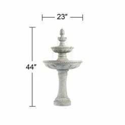 John Timberland Italian Outdoor Floor Water Fountain 44" High 3 Tiered Pineapple Bowls for Yard Garden Patio Deck Home -Cheap Garden Decor Store unnamed file 5631