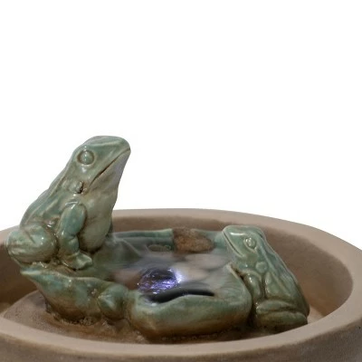 Multicolor Ceramic Frog Indoor Water Fountain With Pump - Foreside Home & Garden 5 Multicolor Ceramic Frog Indoor Water Fountain With Pump - Foreside Home & Garden - Image 3