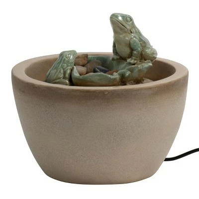 Multicolor Ceramic Frog Indoor Water Fountain With Pump - Foreside Home & Garden 6 Multicolor Ceramic Frog Indoor Water Fountain With Pump - Foreside Home & Garden - Image 4