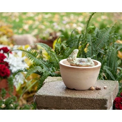 Multicolor Ceramic Frog Indoor Water Fountain With Pump - Foreside Home & Garden 7 Multicolor Ceramic Frog Indoor Water Fountain With Pump - Foreside Home & Garden - Image 5