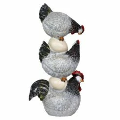 12.4" Resin Stacked Chicken and Egg Statue Black/White/Gray - Exhart -Cheap Garden Decor Store unnamed file 564