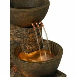 John Timberland Outdoor Floor Water Fountain Three Bowl Floor Cascade 35" for Yard Garden Lawn -Cheap Garden Decor Store unnamed file 5640