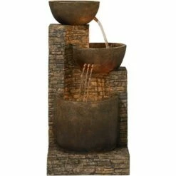 John Timberland Outdoor Floor Water Fountain Three Bowl Floor Cascade 35" for Yard Garden Lawn -Cheap Garden Decor Store unnamed file 5643