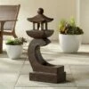 John Timberland Japanese Outdoor Floor Fountain with Light LED 31" High Rust Garden Pagoda Patio Yard Deck Home Lawn Porch House -Cheap Garden Decor Store unnamed file 5647
