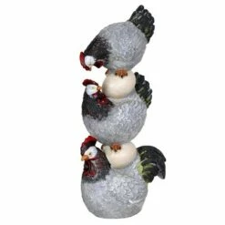 12.4" Resin Stacked Chicken and Egg Statue Black/White/Gray - Exhart -Cheap Garden Decor Store unnamed file 565