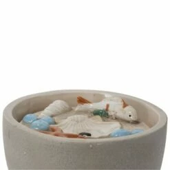 Multicolor Tidepool Ceramic Indoor Water Fountain With Pump - Foreside Home & Garden