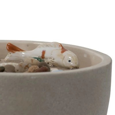 Multicolor Tidepool Ceramic Indoor Water Fountain With Pump - Foreside Home & Garden 5 Multicolor Tidepool Ceramic Indoor Water Fountain With Pump - Foreside Home & Garden - Image 3