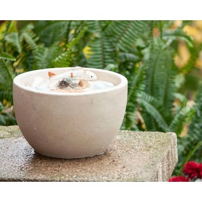 Multicolor Tidepool Ceramic Indoor Water Fountain With Pump - Foreside Home & Garden 6 Multicolor Tidepool Ceramic Indoor Water Fountain With Pump - Foreside Home & Garden - Image 4