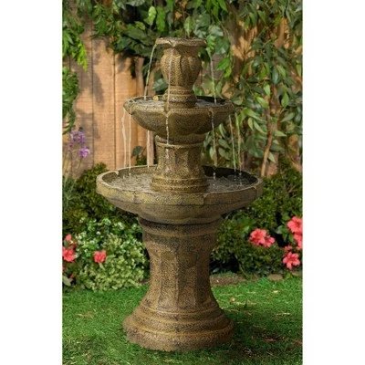 John Timberland Tuscan Outdoor Floor Water Fountain 41 1/2" High 3 Tier for Yard Garden Home Patio Deck Home 3 John Timberland Tuscan Outdoor Floor Water Fountain 41 1/2" High 3 Tier for Yard Garden Home Patio Deck Home