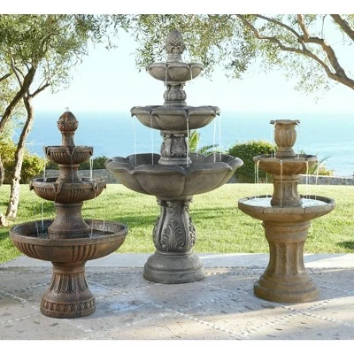 John Timberland Tuscan Outdoor Floor Water Fountain 41 1/2" High 3 Tier for Yard Garden Home Patio Deck Home 6 John Timberland Tuscan Outdoor Floor Water Fountain 41 1/2" High 3 Tier for Yard Garden Home Patio Deck Home - Image 4