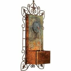 John Timberland Rustic Outdoor Wall Water Fountain with Light LED 33" High Medallion for Yard Garden Patio Deck Home Hallway -Cheap Garden Decor Store unnamed file 5683