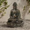 John Timberland Asian Zen Buddha Outdoor Water Fountain with Light LED 27 1/2" High Meditating Table Desk Yard Garden Patio Home -Cheap Garden Decor Store unnamed file 5699