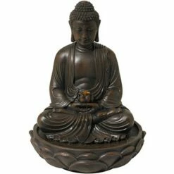 John Timberland Asian Zen Buddha Outdoor Water Fountain with Light LED 27 1/2" High Meditating Table Desk Yard Garden Patio Home -Cheap Garden Decor Store unnamed file 5702