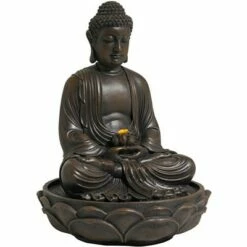John Timberland Asian Zen Buddha Outdoor Water Fountain with Light LED 27 1/2" High Meditating Table Desk Yard Garden Patio Home -Cheap Garden Decor Store unnamed file 5703