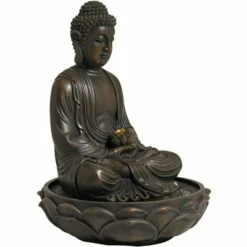 John Timberland Asian Zen Buddha Outdoor Water Fountain with Light LED 27 1/2" High Meditating Table Desk Yard Garden Patio Home -Cheap Garden Decor Store unnamed file 5704
