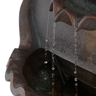 John Timberland Roman Outdoor Wall Water Fountain with Light 31 1/2" High Lion Head 2 Tiered for Yard Garden Patio Deck Home 6 John Timberland Roman Outdoor Wall Water Fountain with Light 31 1/2" High Lion Head 2 Tiered for Yard Garden Patio Deck Home - Image 4