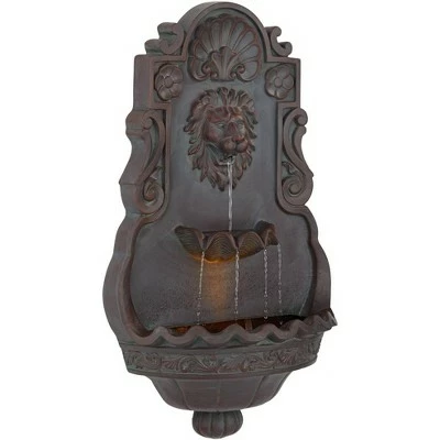 John Timberland Roman Outdoor Wall Water Fountain with Light 31 1/2" High Lion Head 2 Tiered for Yard Garden Patio Deck Home 8 John Timberland Roman Outdoor Wall Water Fountain with Light 31 1/2" High Lion Head 2 Tiered for Yard Garden Patio Deck Home - Image 6