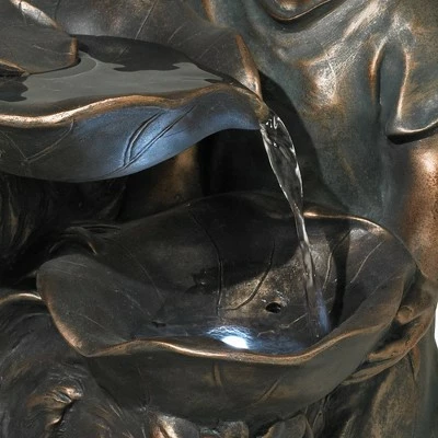 John Timberland Outdoor Floor Water Fountain with Light LED 23" High Boy and Girl for Yard Garden Patio Deck Home 4 John Timberland Outdoor Floor Water Fountain with Light LED 23" High Boy and Girl for Yard Garden Patio Deck Home - Image 2