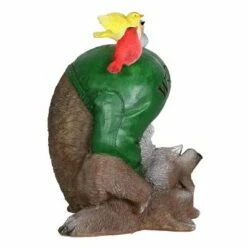 10" Resin Solar Welcome Racoon With Birds Statue Green - Exhart -Cheap Garden Decor Store unnamed file 580