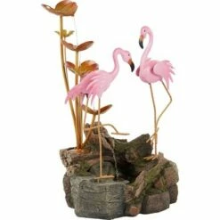 John Timberland Outdoor Floor Water Fountain 28 1/4" High Cascading Leaves Flamingos for Yard Garden Patio Deck -Cheap Garden Decor Store unnamed file 5806