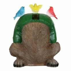 10" Resin Solar Welcome Racoon With Birds Statue Green - Exhart -Cheap Garden Decor Store unnamed file 582