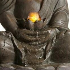 John Timberland Asian Zen Buddha Outdoor Water Fountain with Light LED 33 1/2" High Meditating for Yard Garden Patio Deck Home -Cheap Garden Decor Store unnamed file 5821