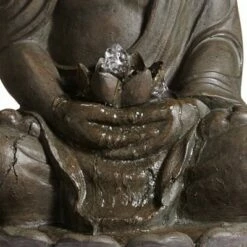 John Timberland Asian Zen Buddha Outdoor Water Fountain with Light LED 33 1/2" High Meditating for Yard Garden Patio Deck Home -Cheap Garden Decor Store unnamed file 5822
