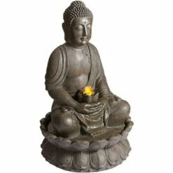 John Timberland Asian Zen Buddha Outdoor Water Fountain with Light LED 33 1/2" High Meditating for Yard Garden Patio Deck Home -Cheap Garden Decor Store unnamed file 5824