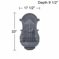 John Timberland Outdoor Wall Water Fountain 33" High 2 Tiered Ornate for Yard Garden Patio Deck Home 13 John Timberland Outdoor Wall Water Fountain 33" High 2 Tiered Ornate for Yard Garden Patio Deck Home -Cheap Garden Decor Store unnamed file 5837