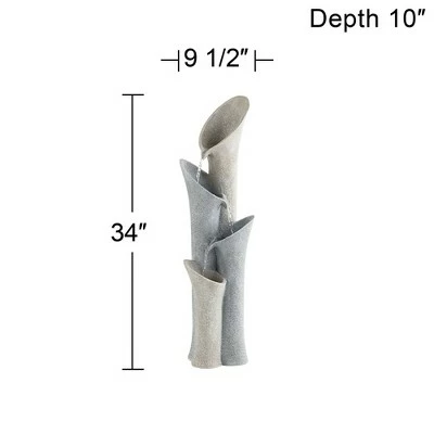 John Timberland Modern Outdoor Floor Water Fountain 34" High Cascading Bell for Yard Garden Patio Deck Home Relaxation 8 John Timberland Modern Outdoor Floor Water Fountain 34" High Cascading Bell for Yard Garden Patio Deck Home Relaxation - Image 6