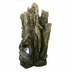HI-LINE GIFT LTD 20" Tree Trunk Garden Waterfall Fountain with LED Light Brown - Hi-Line Gift -Cheap Garden Decor Store unnamed file 5859