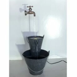 HI-LINE GIFT LTD 23.5" Zinc Metal Pails Rustic Garden Water Fountain with Tap and LED Light Light Gray - Hi-Line Gift 12 HI-LINE GIFT LTD 23.5" Zinc Metal Pails Rustic Garden Water Fountain with Tap and LED Light Light Gray - Hi-Line Gift -Cheap Garden Decor Store unnamed file 5885