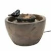 Bronze Bird on Leaf Indoor Water Fountain With Pump - Foreside Home & Garden