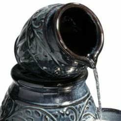 John Timberland Outdoor Floor Water Fountain with Light LED 27" High Four Urn Cascading for Yard Garden Patio Deck Home -Cheap Garden Decor Store unnamed file 5913