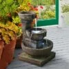 Watnature 16.4" Relaxing Garden Fountain with LED Lights Gray -Cheap Garden Decor Store unnamed file 5923