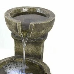 Watnature 16.4" Relaxing Garden Fountain with LED Lights Gray -Cheap Garden Decor Store unnamed file 5929