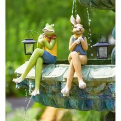 Wind & Weather Indoor/Outdoor Sitting Frog Sculpture with Solar Lantern -Cheap Garden Decor Store unnamed file 596