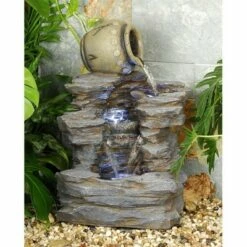 Design Toscano Spilling Jug Cascading Garden Fountain - Multicolored