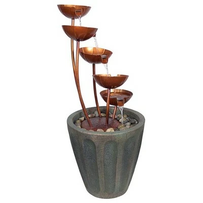 Design Toscano Copper Falls Cascading Garden Fountain - Metallic 3 Design Toscano Copper Falls Cascading Garden Fountain - Metallic - Image 2