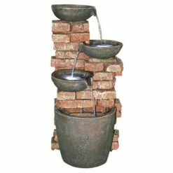 Design Toscano Stacked Bricks Cascading Garden Fountain - Multicolored