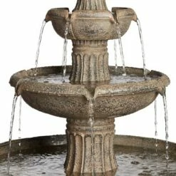 John Timberland Rustic Outdoor Floor Water Fountain 46" High with Light LED 3-Tiered Resin for Garden Patio Yard Deck Home -Cheap Garden Decor Store unnamed file 6001