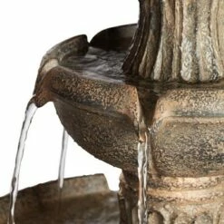 John Timberland Rustic Outdoor Floor Water Fountain 46" High with Light LED 3-Tiered Resin for Garden Patio Yard Deck Home -Cheap Garden Decor Store unnamed file 6002