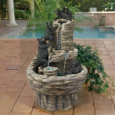 Design Toscano Rocky Mountain Splash Black Bears Garden Fountain - Multicolored 3 Design Toscano Rocky Mountain Splash Black Bears Garden Fountain - Multicolored